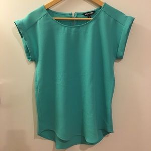 💚 Express Teal Short Sleeve Women's Top